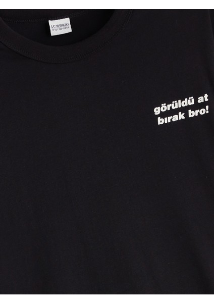 Yeni Sezon Bisiklet Yaka Slogan Baskılı Erkek Çocuk Tişört fırsatları