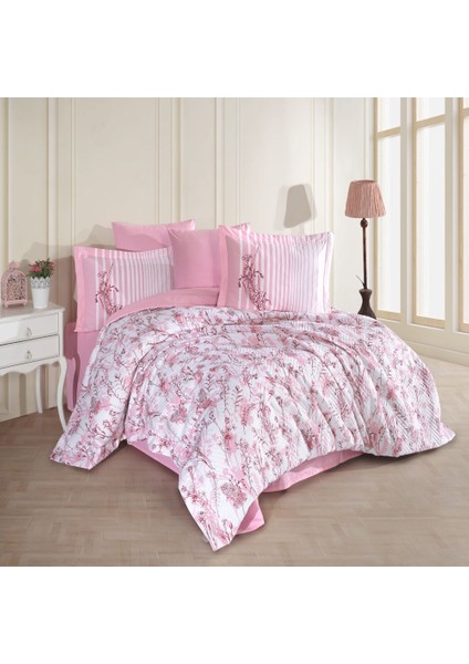 Anabel Yakut - Çift Kişilik Poplin Kapitone Nevresim Takımı