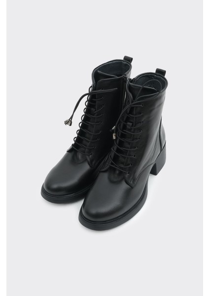 Hakiki Deri Bağcıklı Fermuarlı Kadın Bot fiyatları