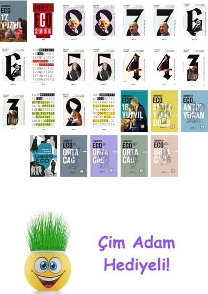 Umberto Eco 26 Kitap Seti + Çim Adam Hediye