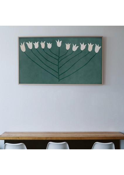 Modern Samsung Frame Tv Sanatı - Yeşil Çiçekli Bahar Dekoru. Samsung Frame Tv Için Çiçek Sanatı 16:9 Çiçek Sanatı fırsatları