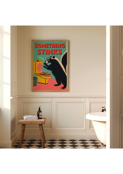 Komik Kokarca Banyo Posteri: Tuhaf Tuvalet Sanatı (& Baskılar, 20X28 Inç)