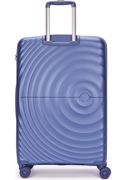 Benetton 2'li Set Büyük ve Kabin Boy %100 Polipropilen Valiz Mavi 14BNT8002