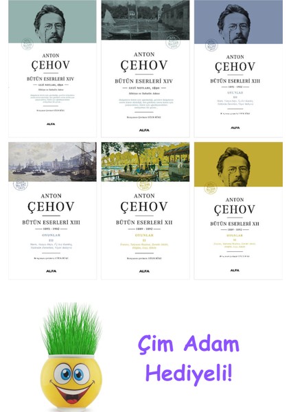 Anton Pavloviç Çehov 6 Kitap Seti + Çim Adam Hediye