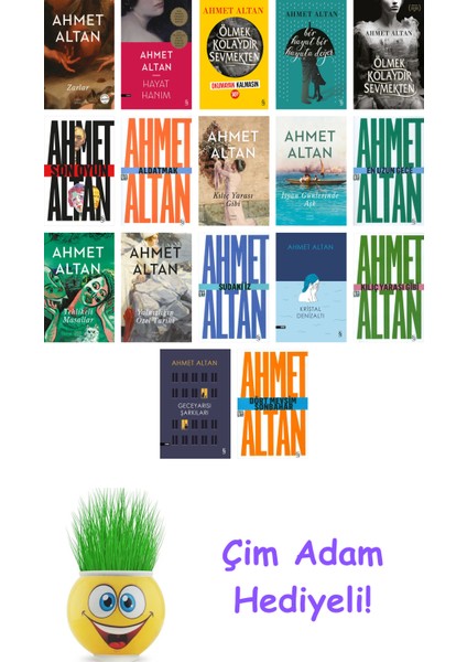Ahmet Altan 17 Kitap Seti + Çim Adam Hediye