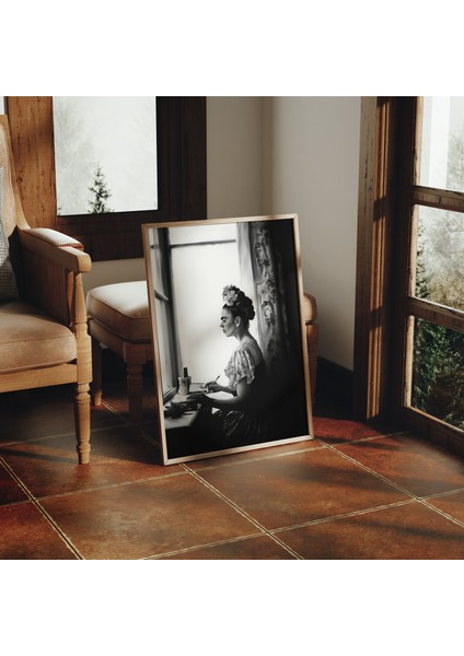 Frida Kahlo Resim Yaparken Resim, Frida Khalo Meksika Sanatı modelleri