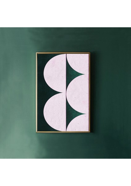 Pembe Yeşil Geometrik Sanat, Soyut, Soyut Sanat