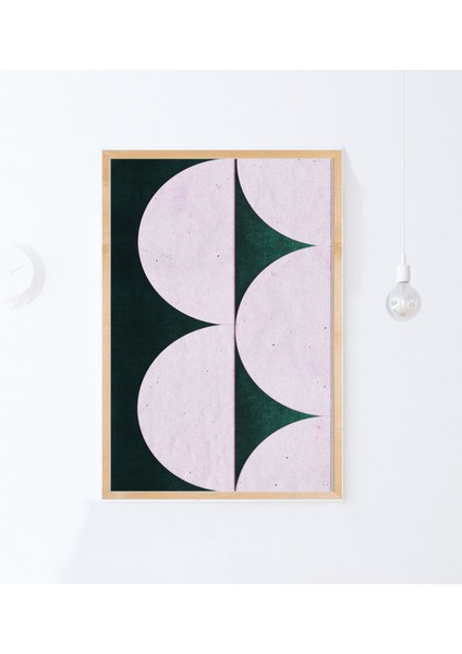 Pembe Yeşil Geometrik Sanat, Soyut, Soyut Sanat modelleri