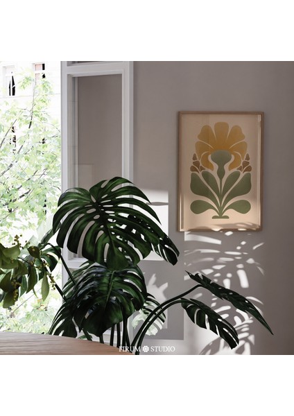 Bohem Çiçek Sanatı, Soyut Çiçek Duvar Sanatı