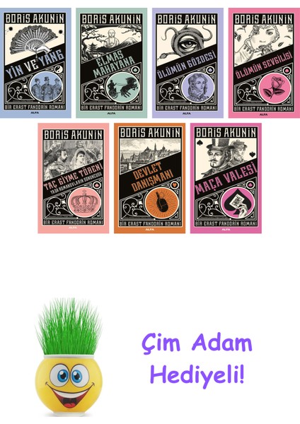 Boris Akunin 7 Kitap Seti + Çim Adam Hediye