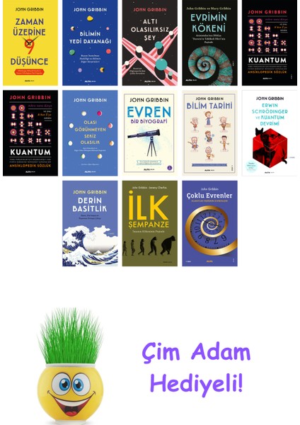 John Gribbin 13 Kitap Seti + Çim Adam Hediye