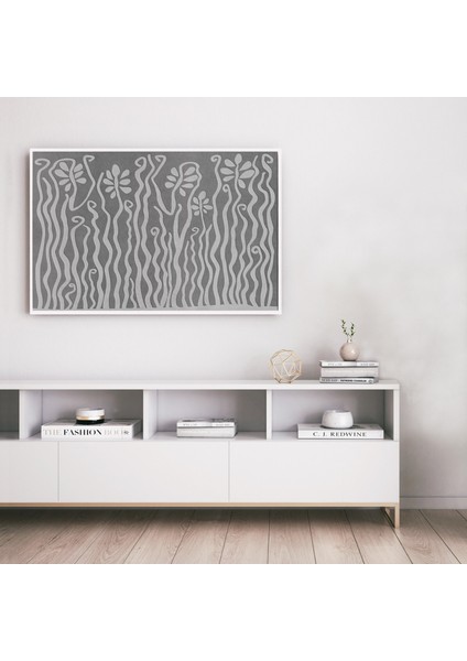 Scandi Boho Sanatı: Gri Nötr Tonlu Soyut, Şık Bitki Posteri, Eklektik Duvar Sanatı modelleri