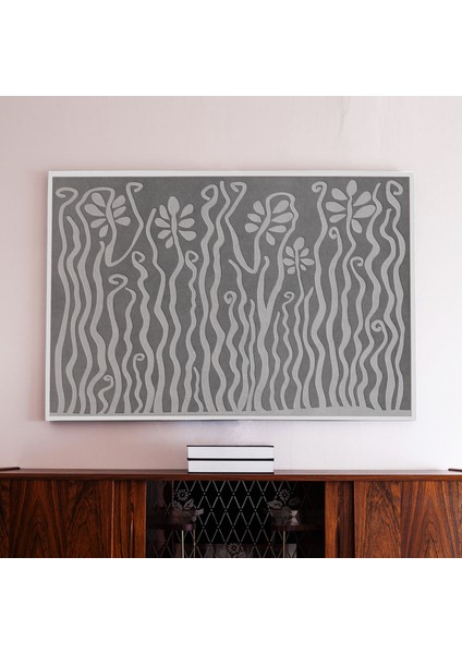 Scandi Boho Sanatı: Gri Nötr Tonlu Soyut, Şık Bitki Posteri, Eklektik Duvar Sanatı fırsatları