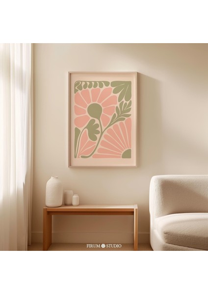 Pastel Çiçek Duvar Sanatı