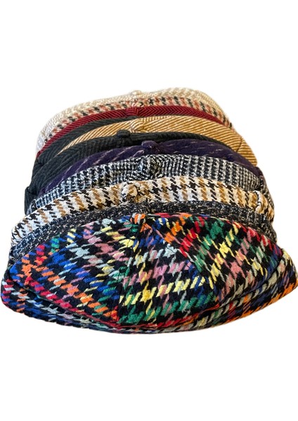 Kışlık Kaşe Cap Ayarlanabilir Docker Şapka Kışlık Takke Şapka Retro Şapka Takke fırsatları