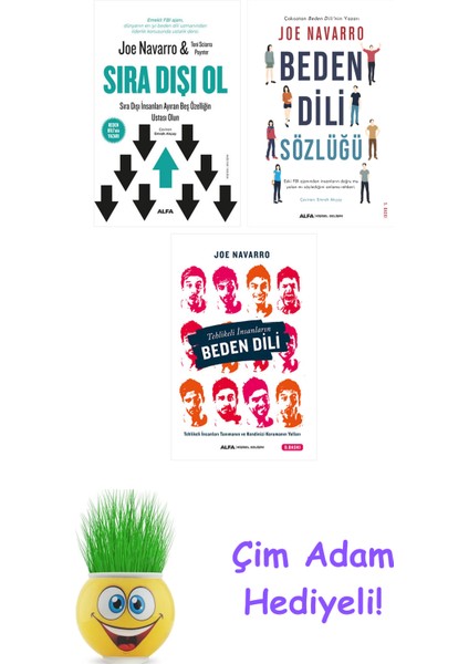 Joe Navarro 3 Kitap Seti + Çim Adam Hediye