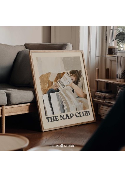 Ev Kuşu Kanepe Kulübü Estetiği Için Okuma Öğle Uykusu Sanatı