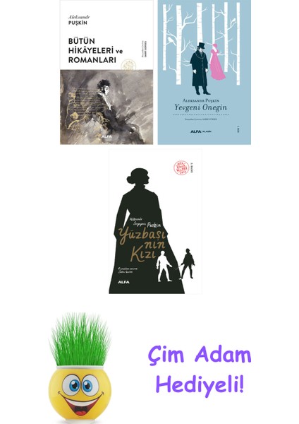 Aleksandr Sergeyeviç Puşkin 3 Kitap Seti + Çim Adam Hediye