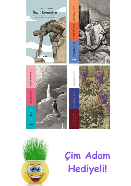 Dante Alighieri 4 Kitap Seti + Çim Adam Hediye
