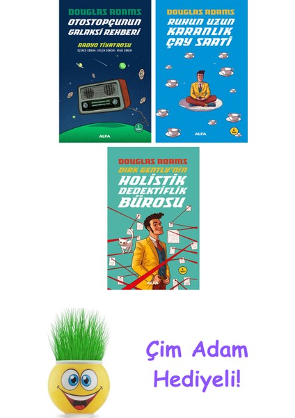 Douglas Adams 3 Kitap Seti + Çim Adam Hediye