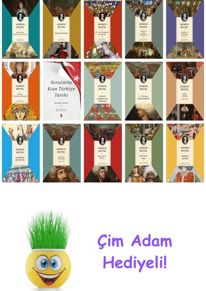 Ahmed Refik 15 Kitap Seti + Çim Adam Hediye