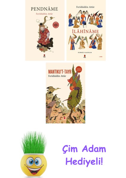 Feridüddin Attar 3 Kitap Seti + Çim Adam Hediye