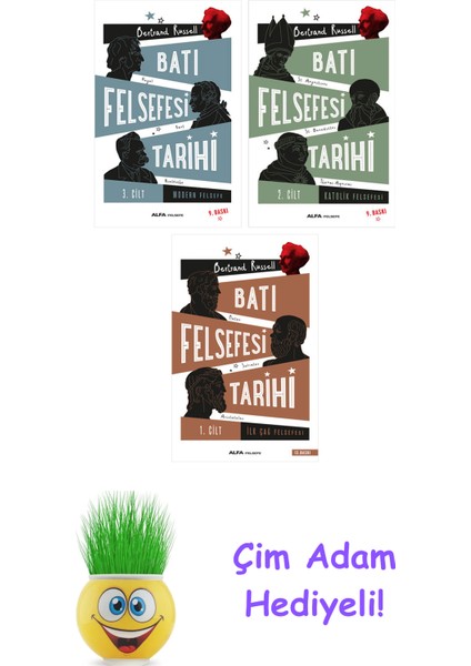 Bertrand Russell 3 Kitap Seti + Çim Adam Hediye