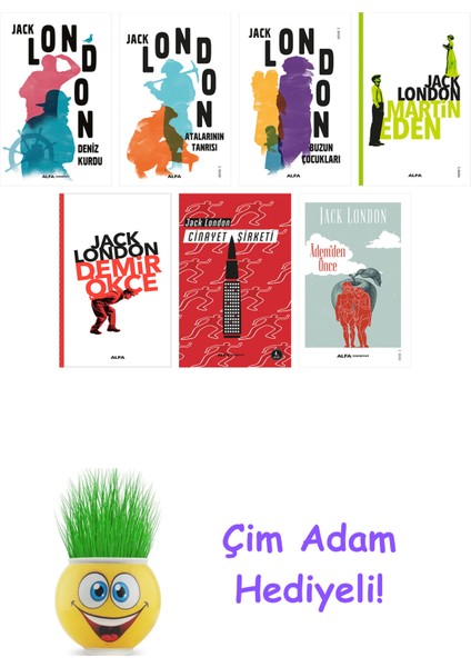 Jack London 7 Kitap Seti + Çim Adam Hediye