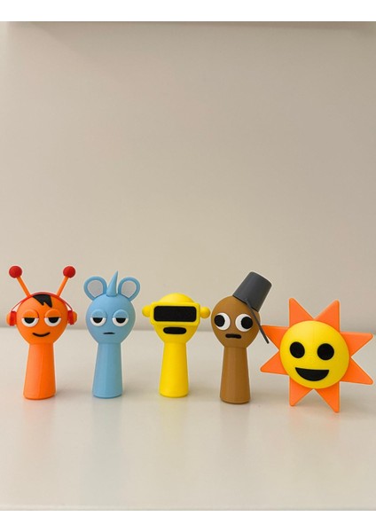 Sprunki 5li Luxury Figür Oyuncak SET/BOYASIZ/7-10CM