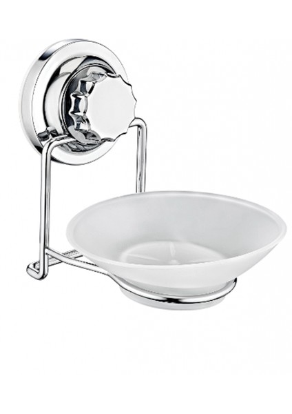 Vakumlu Plastik Sabunluk Krom ROYALEKS-VK-713