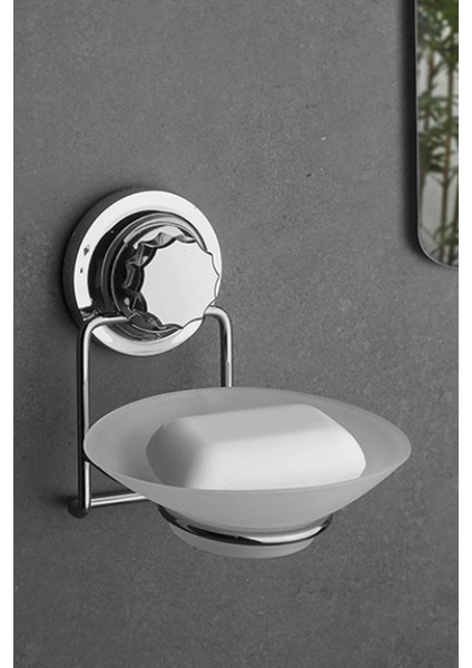 Vakumlu Plastik Sabunluk Krom ROYALEKS-VK-713 fiyatları