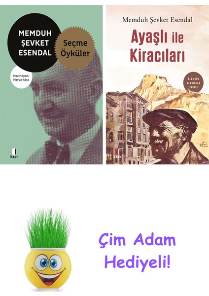 Memduh Şevket Esendal 2 Kitap Seti + Çim Adam Hediye