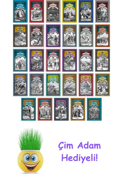 Jules Verne 29 Kitap Seti + Çim Adam Hediye