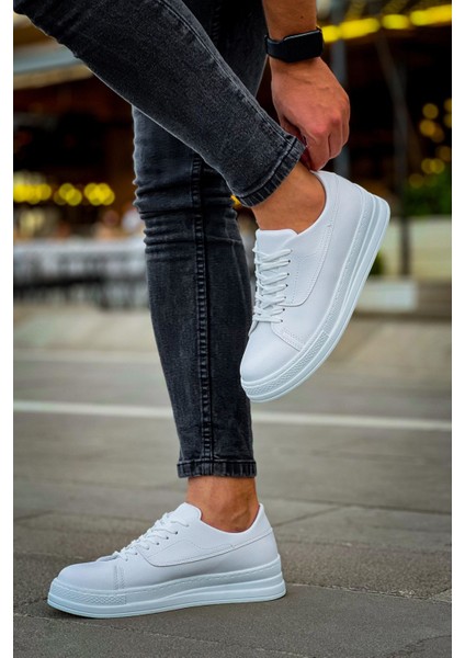 ZRC2401 Bağcıklı Günlük Rahat Erkek Spor Ayakkabı Beyaz fırsatları