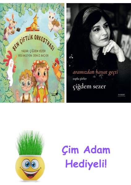 Çiğdem Sezer 2 Kitap Seti + Çim Adam Hediye