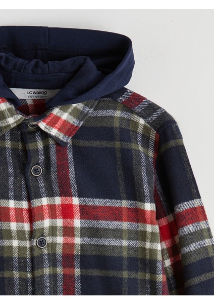 Yeni Sezon Kapüşonlu Ekose Erkek Çocuk Gömlek fiyatları