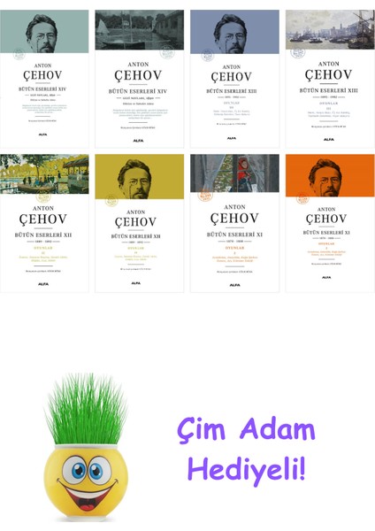 Anton Pavloviç Çehov 8 Kitap Seti + Çim Adam Hediye