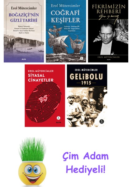 Erol Mütercimler 5 Kitap Seti + Çim Adam Hediye