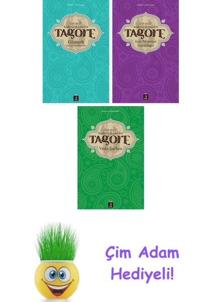 Rabindranath Tagore 3 Kitap Seti + Çim Adam Hediye