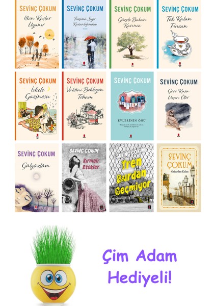 Sevinç Çokum 12 Kitap Seti + Çim Adam Hediye