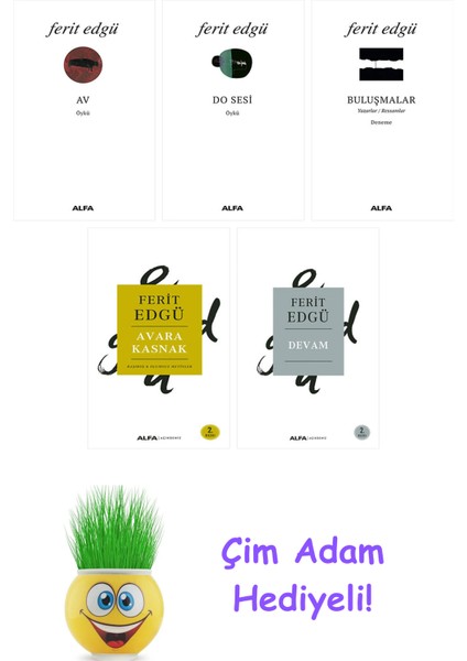 Ferit Edgü 5 Kitap Seti + Çim Adam Hediye