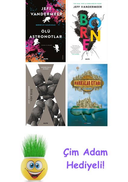 Jeff Vandermeer 4 Kitap Seti + Çim Adam Hediye