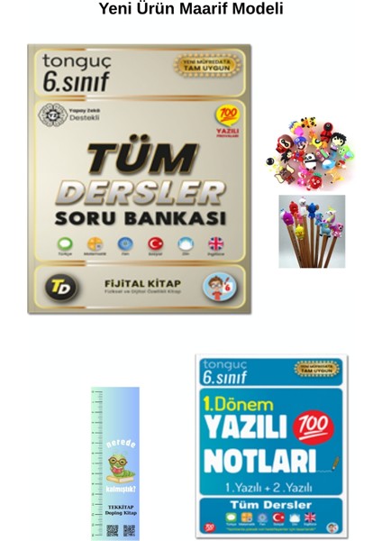 Tonguç 6. Sınıf Fijital Td. + 6. Sınıf 1. Dönem Yazılı Notları (Tırtıl A.+Kalem B.)Yeni Ürün 2026