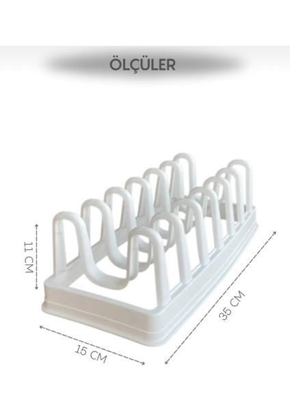 2 Adet Tencere Kapağı Düzenleyici I Kapak Organizeri , Tabak Düzenleyici / Beyaz fırsatları