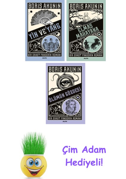 Boris Akunin 3 Kitap Seti + Çim Adam Hediye