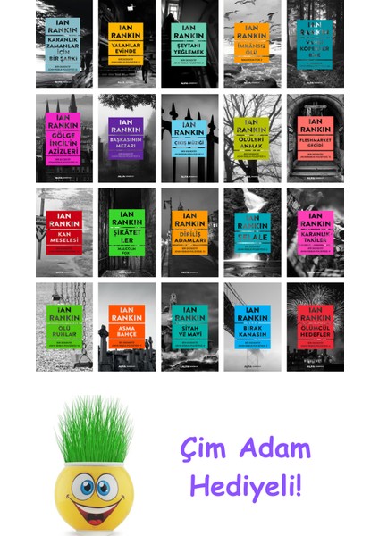 Ian Rankin 20 Kitap Seti + Çim Adam Hediye
