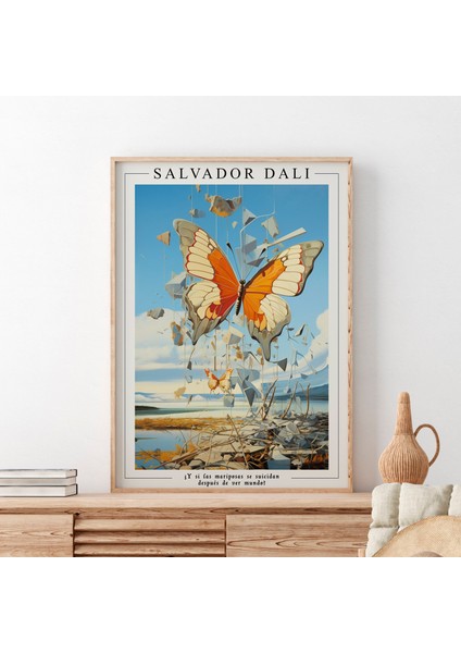 Salvador Dali Kelebek Duvar Kağıdı, Dali Duvar Sanatı, Ünlü Sanatçı Baskıları fırsatları