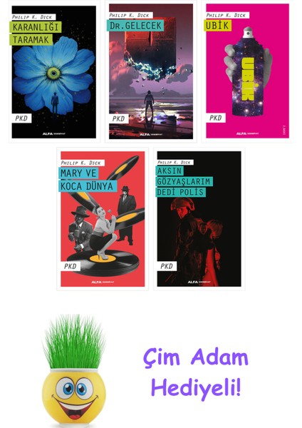 Philip K. Dick 5 Kitap Seti + Çim Adam Hediye
