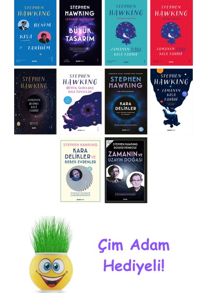 Stephen Hawking 10 Kitap Seti + Çim Adam Hediye
