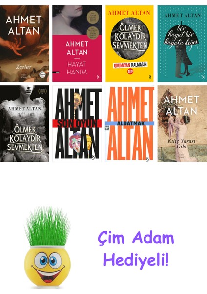 Ahmet Altan 8 Kitap Seti + Çim Adam Hediye